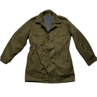 Khaki Green Military Fleece Sherpa Removable Lined Jacket (L)