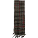 Burberry Vintage Cashmere Wool Scarf Grey Black and Red