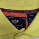 Akademiks Yellow Striped Brown and Orange Polo Shirt (M)