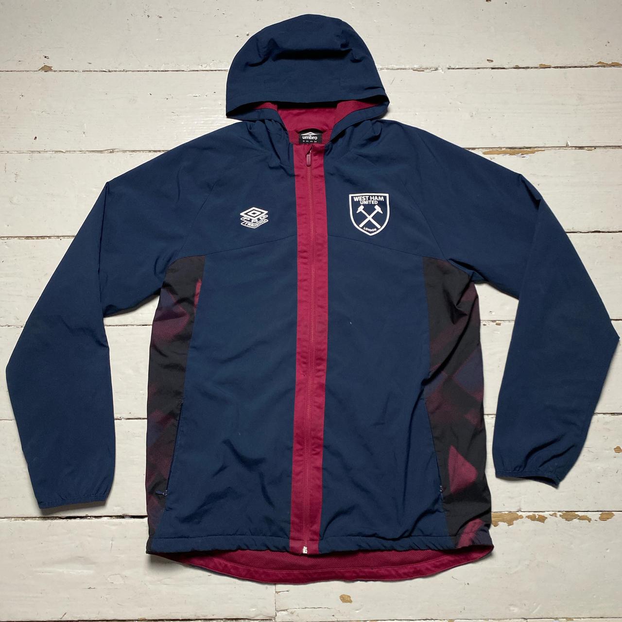 West Ham United Umbro Navy and Purple Windbreaker Training Jacket