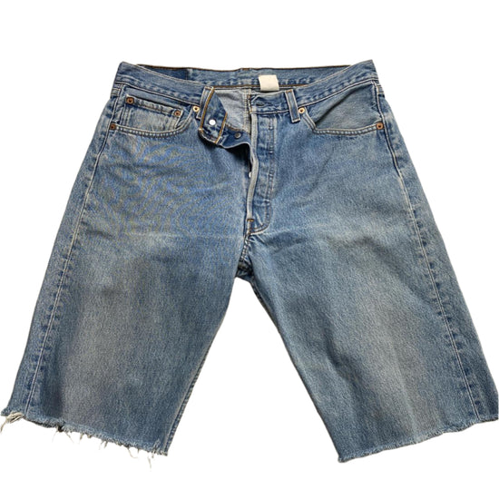 Levis 501 Vintage Jorts Light Blue Cut Down Jean Shorts (32W)
