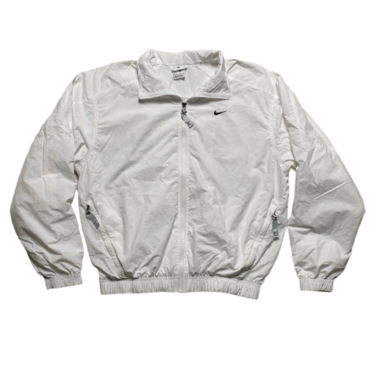 Nike Lab White and Black Swoosh Windbreaker Shell Tracksuit Jacket (XS)