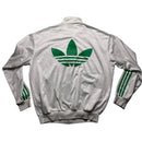 Adidas Originals White and Green Tracksuit Jacket (L)