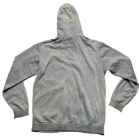 Nike Grey and White Swoosh Zip Up Hoodie (M)