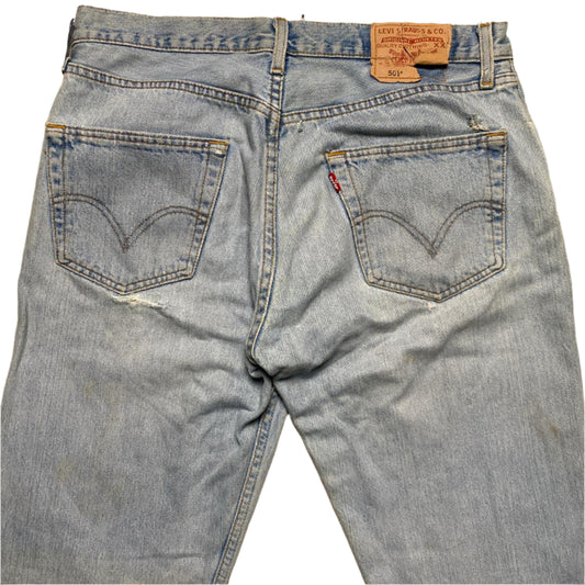 Levis 501 Distressed Vintage Jeans (W 32)