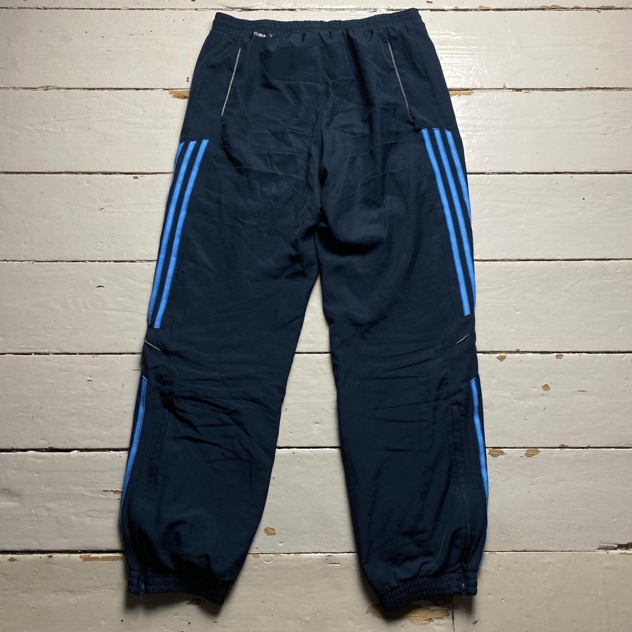 Adidas Baggy Navy and Blue Trackpant Shell Bottoms