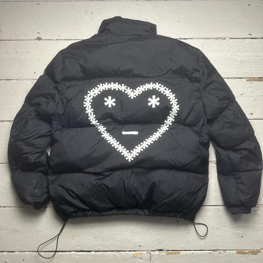 Carsicko Black and White Puffer Heart Coat