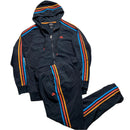 Adidas Performance Essentials Black Orange Red and Blue Multi Colour Full Tracksuit (M/S)