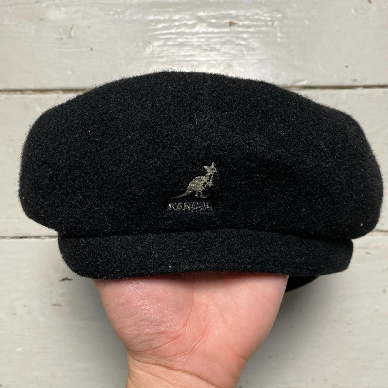 Kangol Black Wool Spitfire Flat Cap