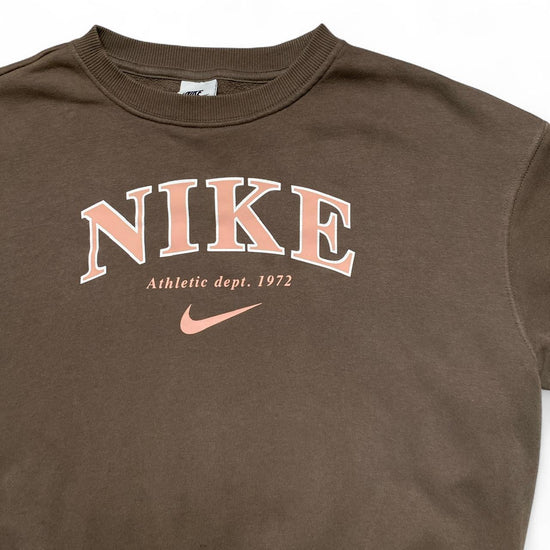 Nike Brown and Pink Womens Jumper (XS)