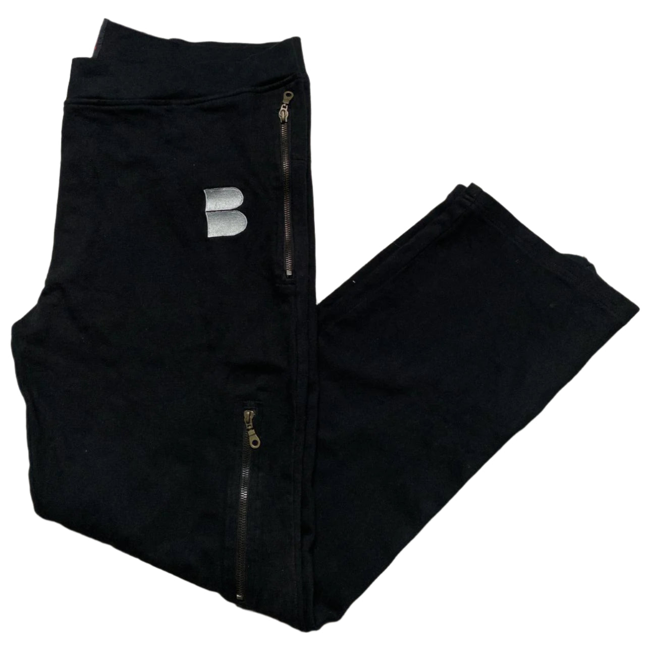 B Side Wale Adeyemi Black and White Baggy Y2K Grime Joggers (L)