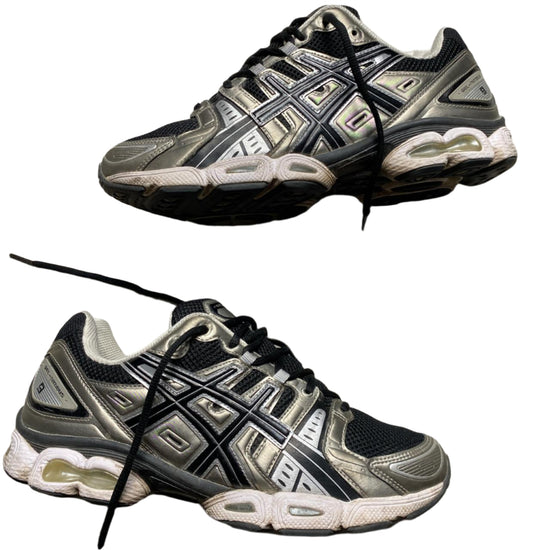 ASICS Gel Nimbus 9 trainers black and silver (UK 9.5)