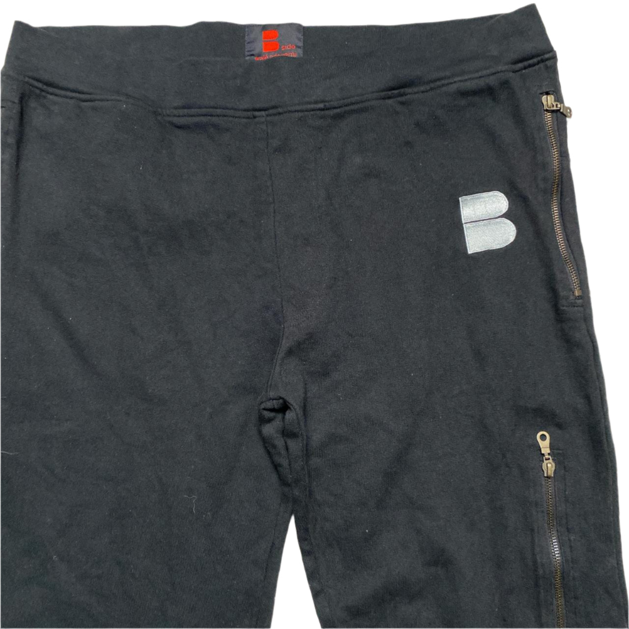 B Side Wale Adeyemi Black and White Baggy Y2K Grime Joggers (L)