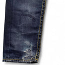 True Religion Skinny Navy and Gold Stitch Jeans (31W)