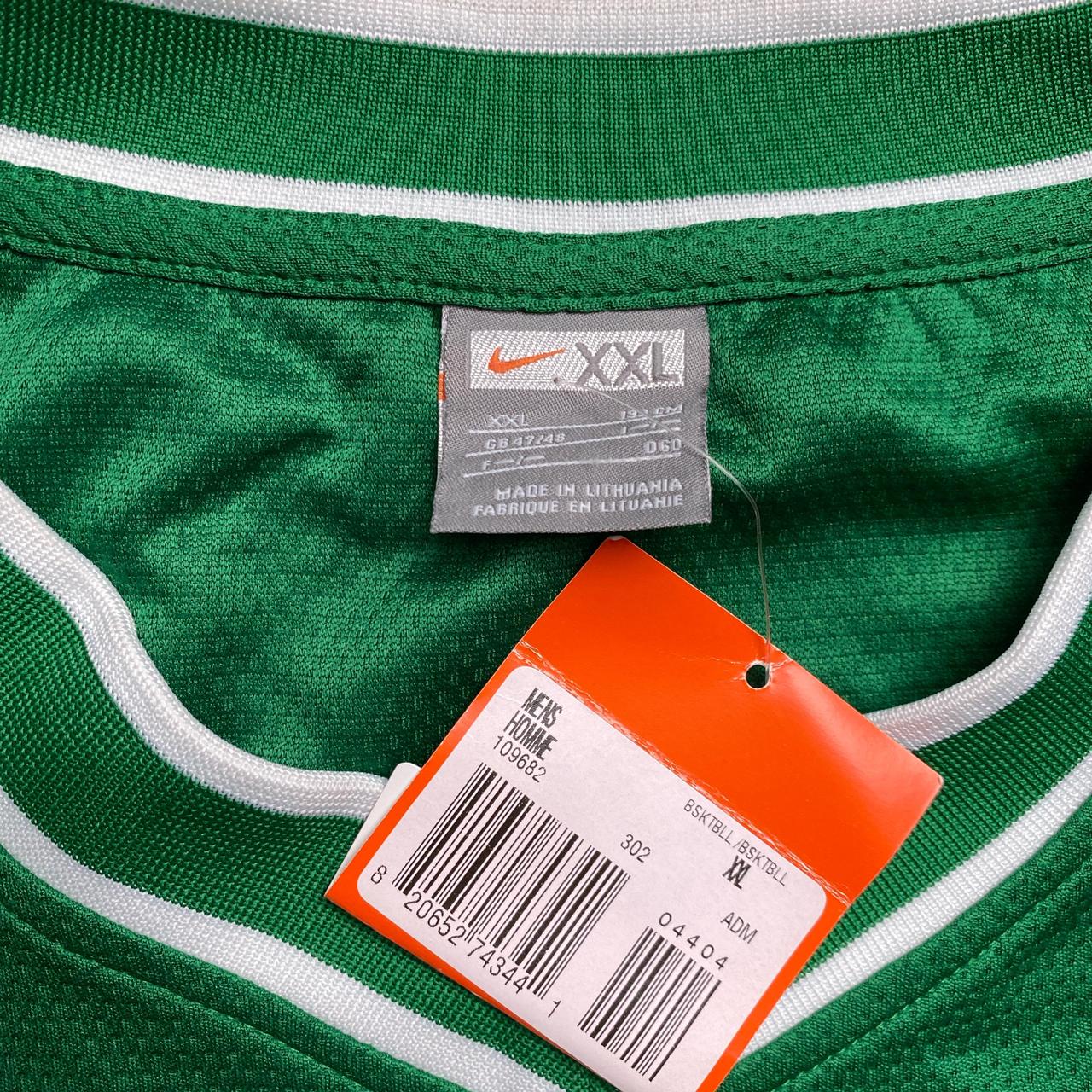 Nike Vintage Green and White Big Baggy NFL Basketball Jersey T Shirt