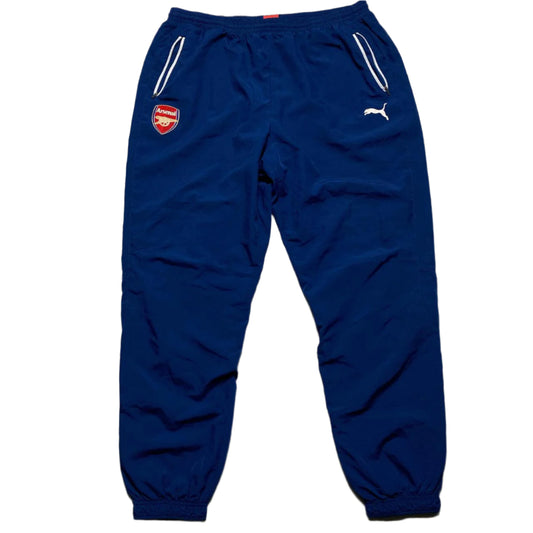 Arsenal Puma Blue and White Football Shell Trackpant Baggy Bottoms (2XL)