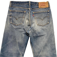 Levis 501 XX Light Blue Distressed Vintage Baggy Jeans (34W)