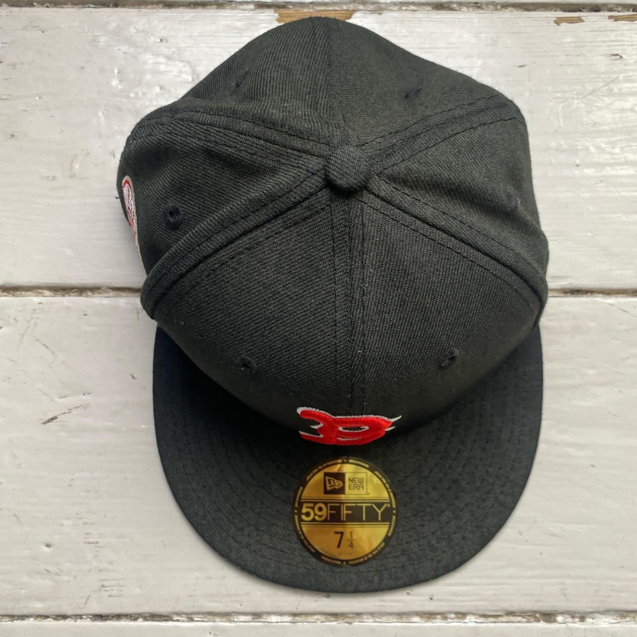 Boston Red Sox New Era Black and Red Fitted Cap