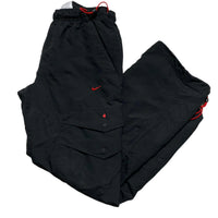 Nike Air Max LTD Black and Red Shell Cargo Trackpant Baggy Bottoms (M)