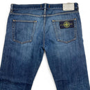 Stone Island Straight Navy Stonewashed Jeans (32W)