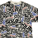 South Pole White Black Blue and Red Vintage 90’s y2k All Over Prints T Shirt (2XL)