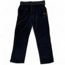 Evisu Black and Gold Velour Tracksuit Bottoms
