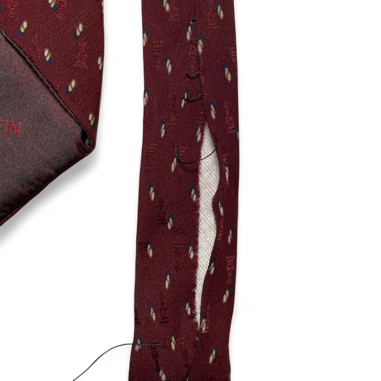 Lanvin Burgundy and White Tie