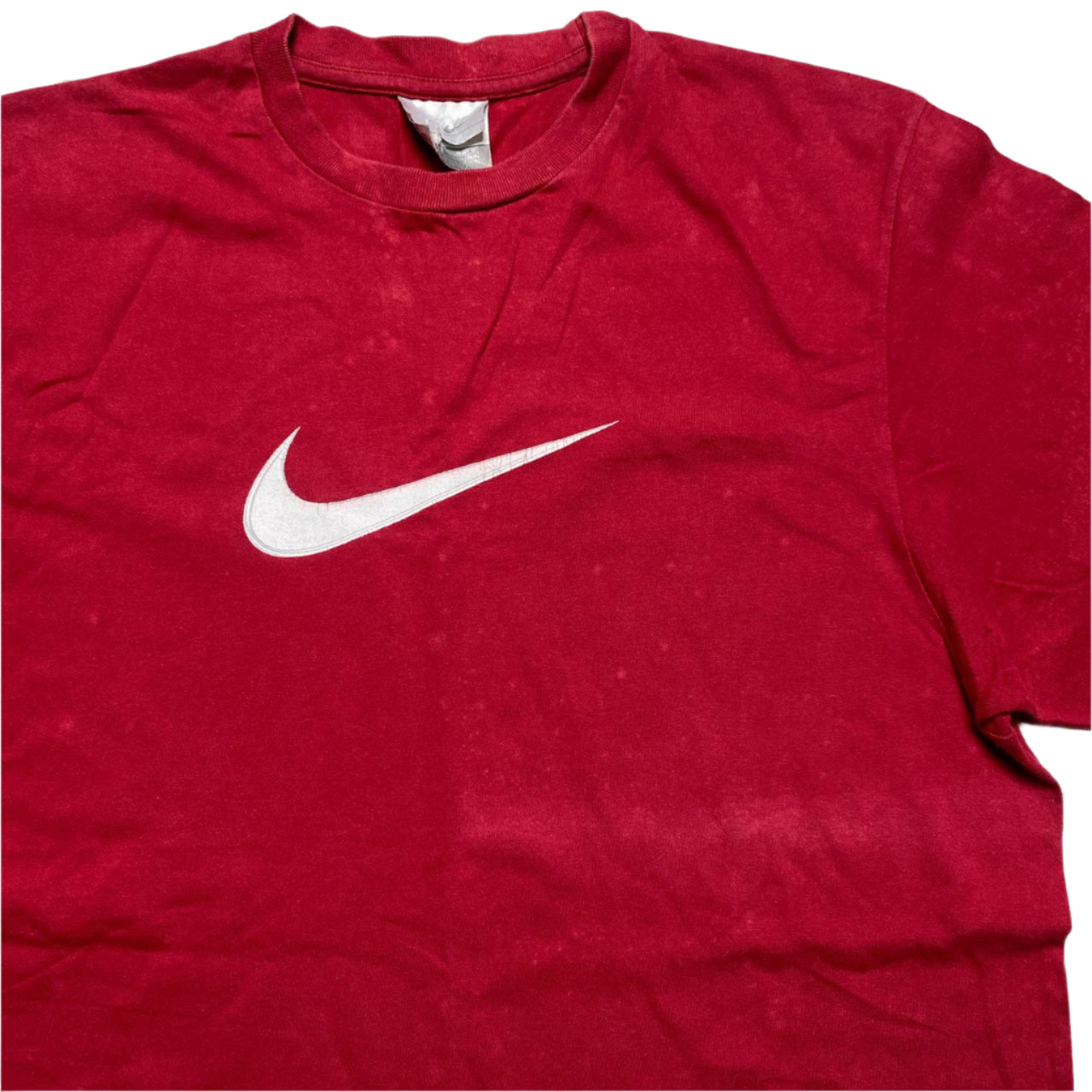 Nike Vintage Centre Swoosh 90’s Red and White T Shirt (L)