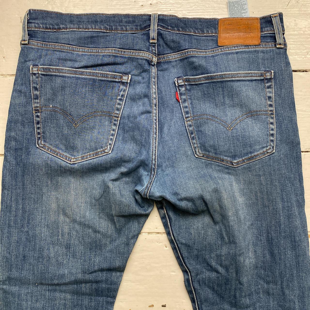 Levis 502 Blue Distressed Jeans