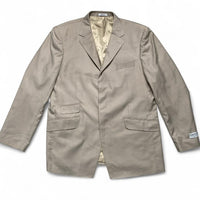 Armani Collezioni Cream Full Two Piece Suit Jacket and Trousers (XL)