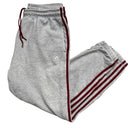 Adidas Grey and Burgundy Baggy Joggers (M)