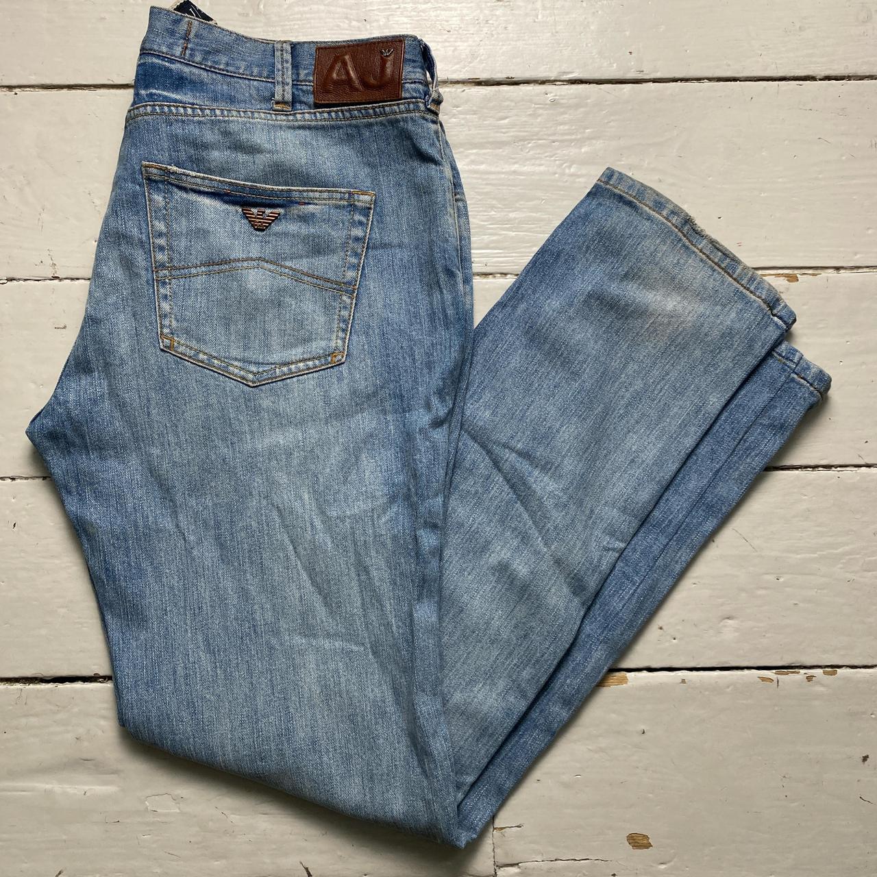 Armani Vintage Light Blue Baggy Comfort Fit Jeans