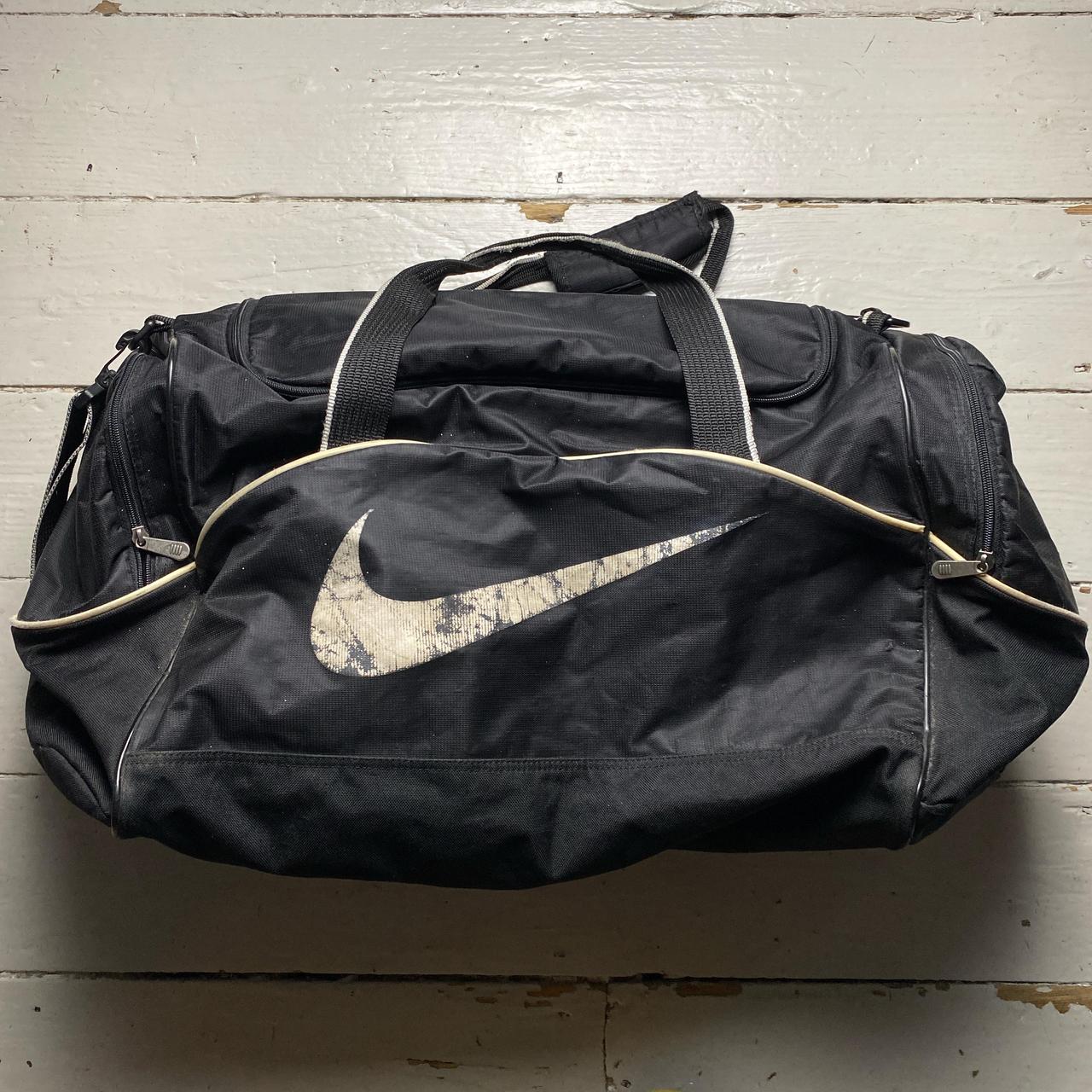 Nike Big Black and White Swoosh Duffle Travel Bag