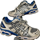 Asics Gel Nimbus 9 White Silver and Blue Trainers (UK 7)