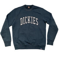 Dickies Navy and White Crewneck Jumper (M)
