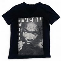Dolce and Gabbana Black and White Mike Tyson Picture Graphic Womens T Shirt (XL)