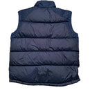 Nike Vintage y2k Navy and White Swoosh Puffer Gilet (XL)