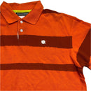 Rocawear Oramge Striped White Grafitti Polo Shirt (M)