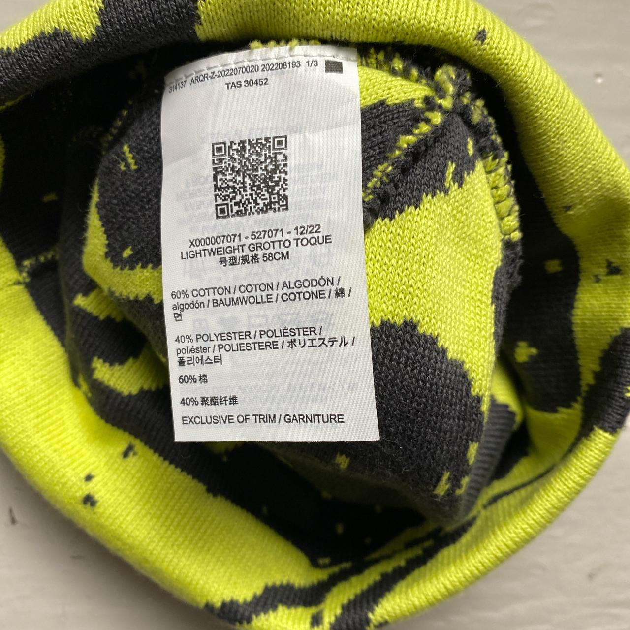 ArcTeryx Neon Yellow and Grey Beanie Hat