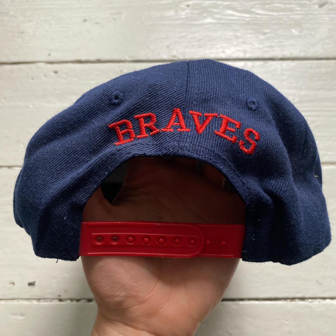 Atlanta Braves Navy Red and White Snapback Cap