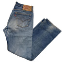 Levis 501 XX Light Blue Distressed Vintage Baggy Jeans (34W)
