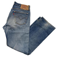 Levis 501 XX Light Blue Distressed Vintage Baggy Jeans (34W)
