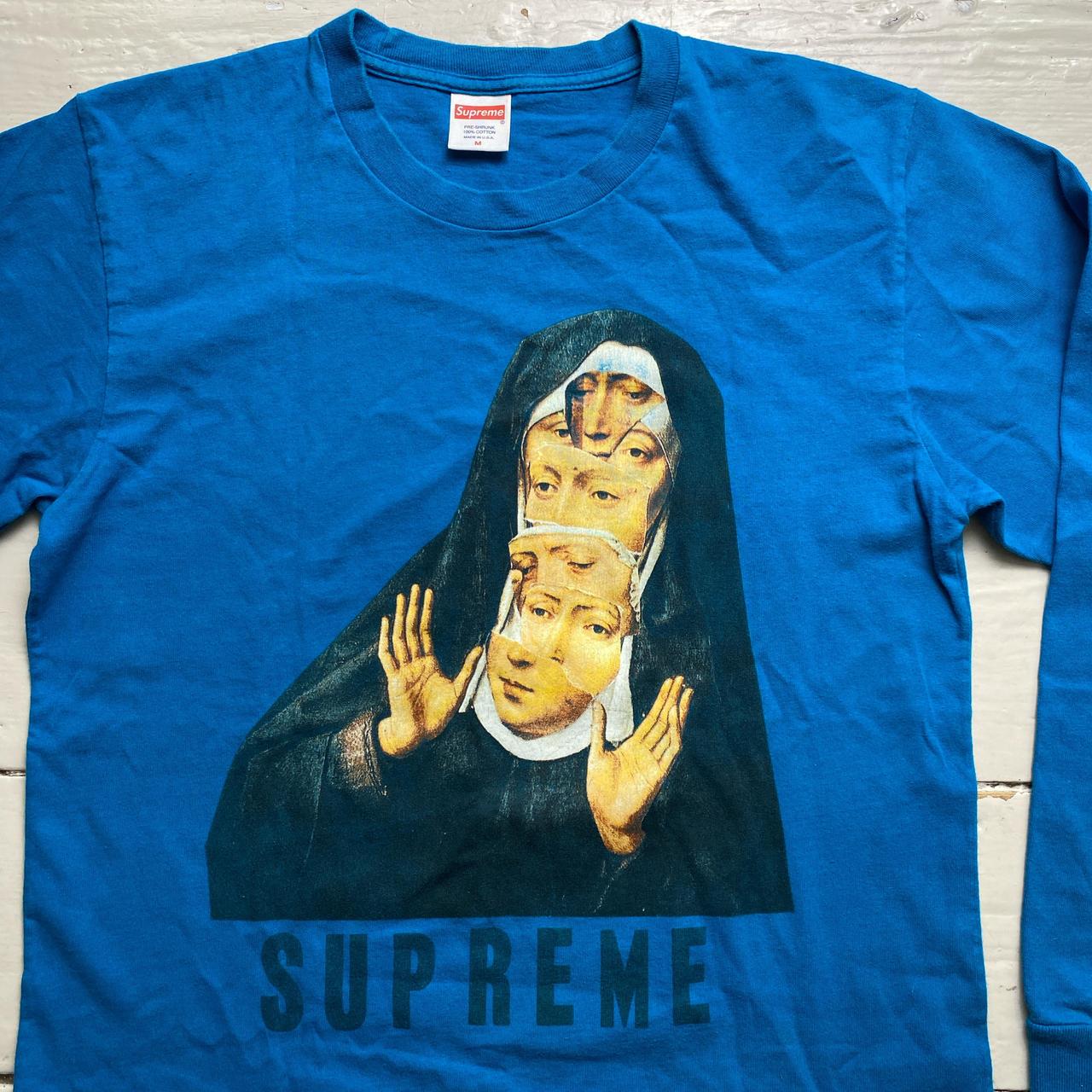 Supreme Nun Blue Long Sleeve T Shirt