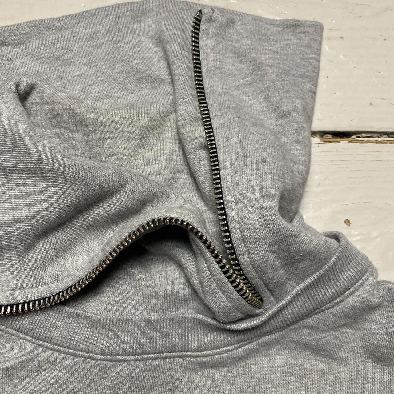 All Saints Grey Turtle Neck Zip Jumper