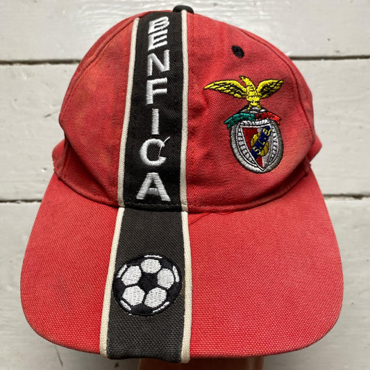 Benfica Vintage Football Cap Red and Black