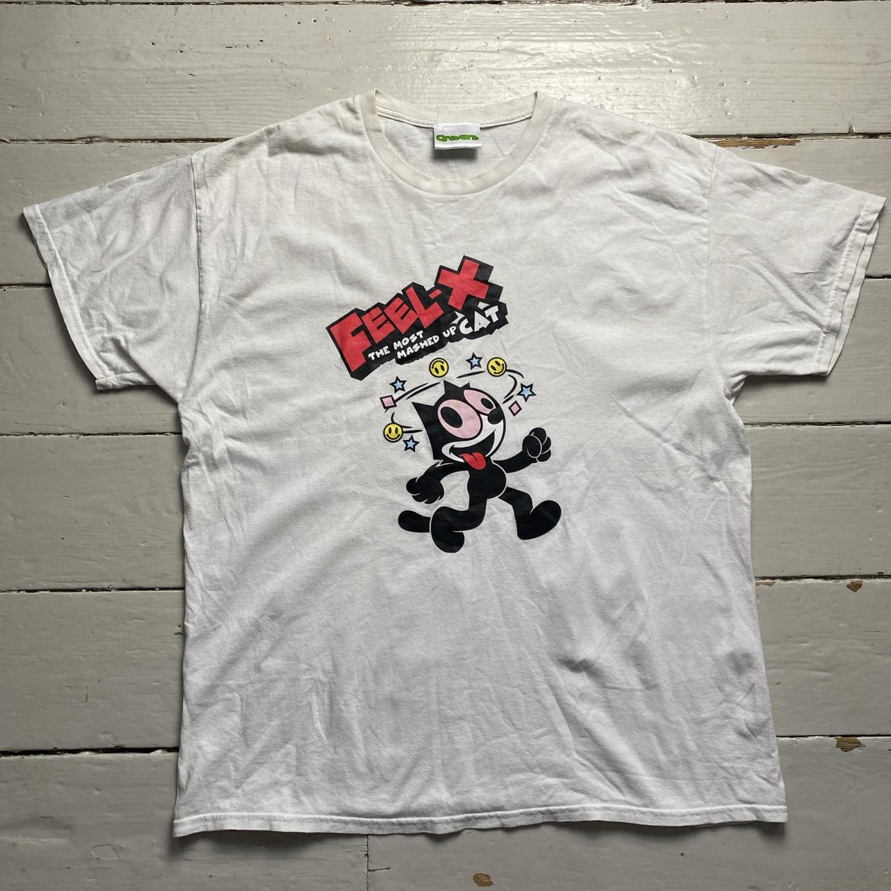 Felix The Mash Up Cat White T Shirt