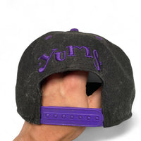 Yums New Era Smiley Snapback Black and Purple Cap