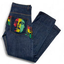 Bob Marley Rasta Vintage y2k Navy Jeans (36W)