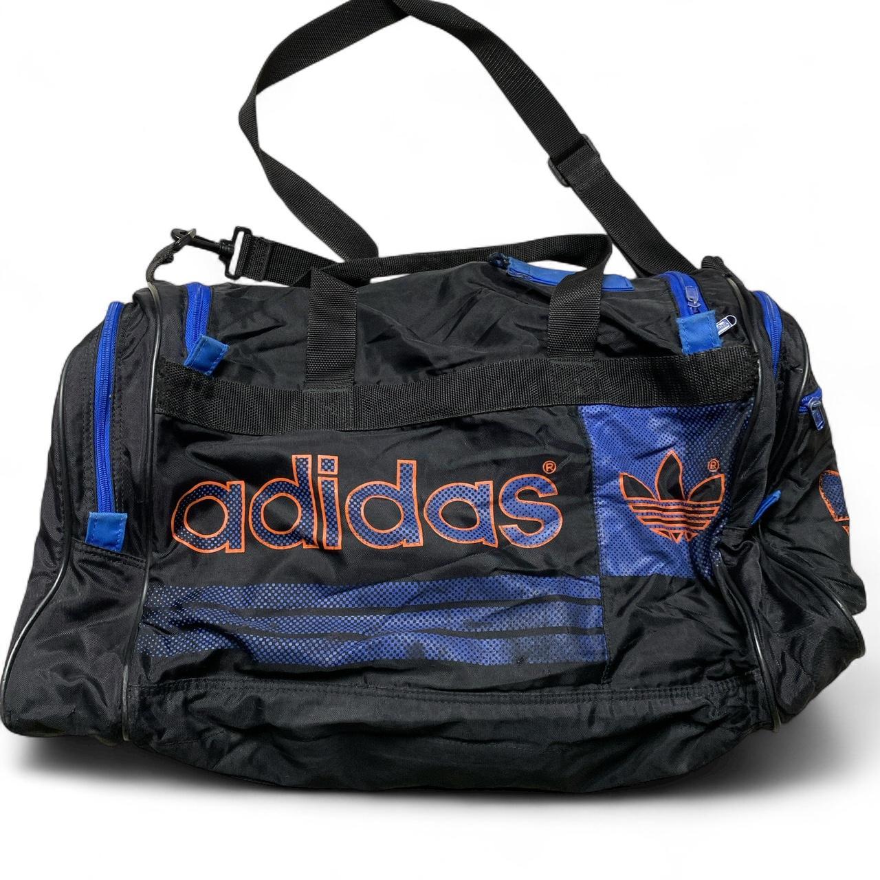 Adidas Originals Duffle Bag Black Blue and Orange