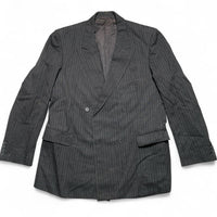 Christian Dior Vintage Grey Pin Stripe Two Piece Full Suit Jacket and Trousers (M)